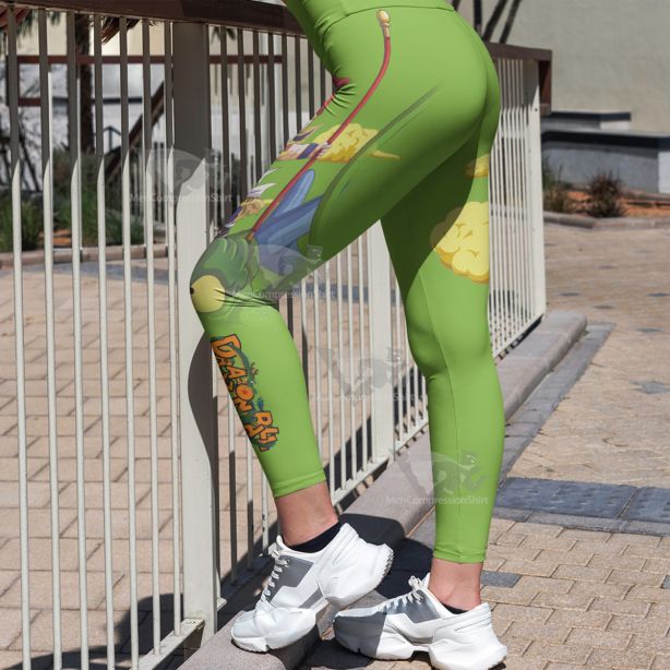 Son Gohan Dragon Ball Green Women Leggings