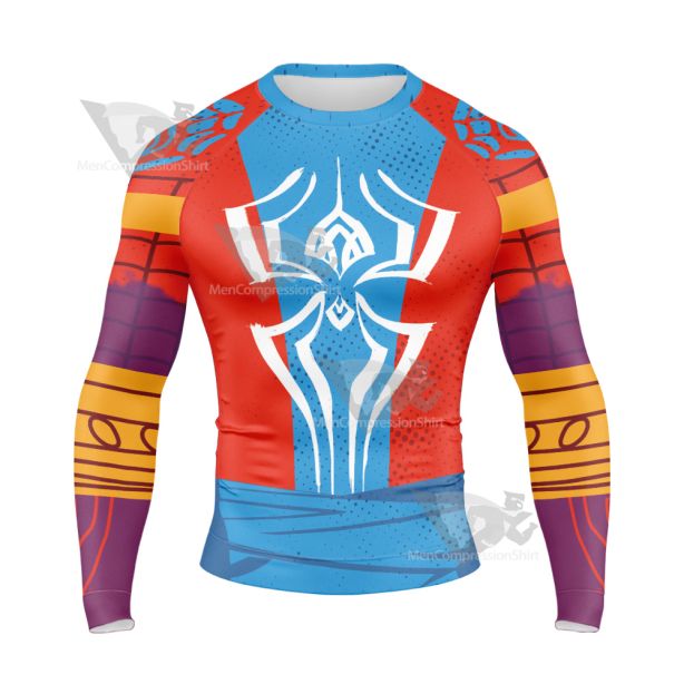 Parker Across The Spider Verse Pavitr Prabhakar Long Sleeve Compression Shirt