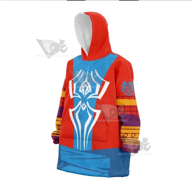 Spider Man Across The Spider Verse Pavitr Prabhakar Snug Oversized Blanket Hoodie