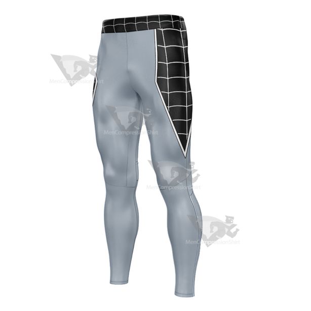 Parker Black And White Line Mens Compression Legging