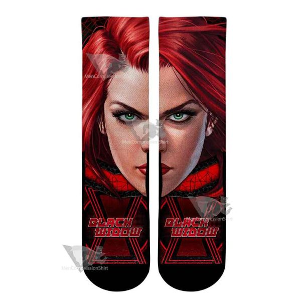 Split Face Black Widow Men Tight Socks