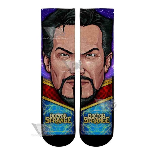 Split Face Doctor Strange Men Tight Socks