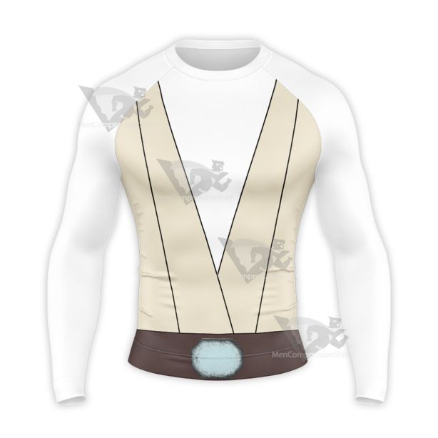 Star Wars Luke Skywalker White Long Sleeve Compression Shirt