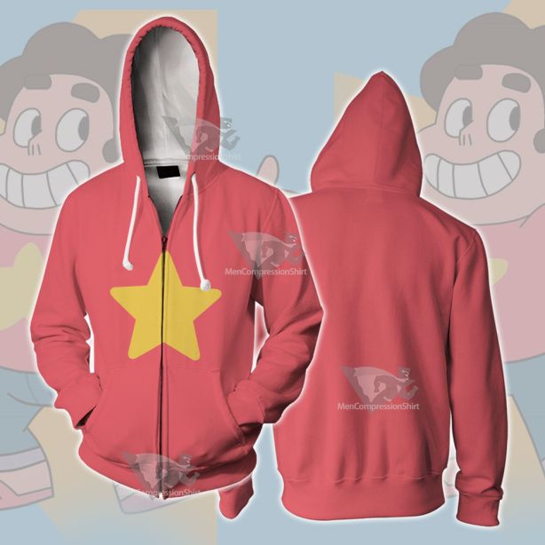 Steven Universe Steven Shirt Cosplay Zip Up Hoodie