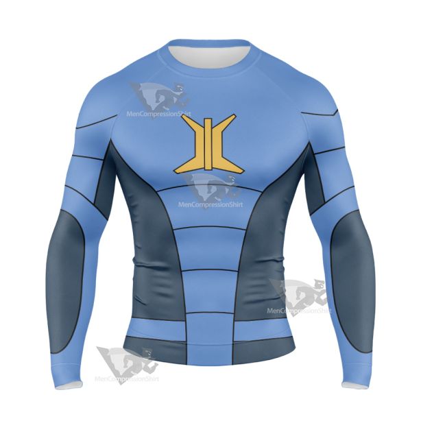 Stretch Armstrong Jake Blue Cosplay Long Sleeve Compression Shirt