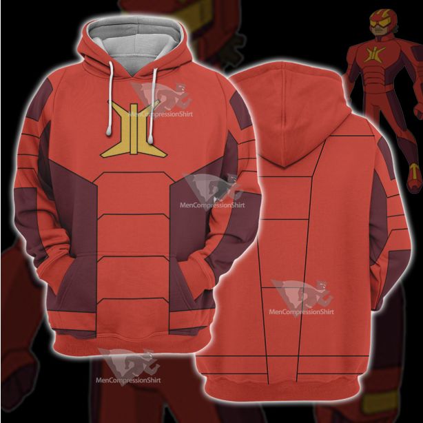 Stretch Armstrong Ricardo Perez Red Cosplay Hoodie