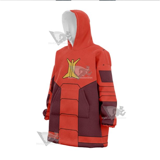 Stretch Armstrong Ricardo Perez Red Cosplay Oversized Blanket Hoodie