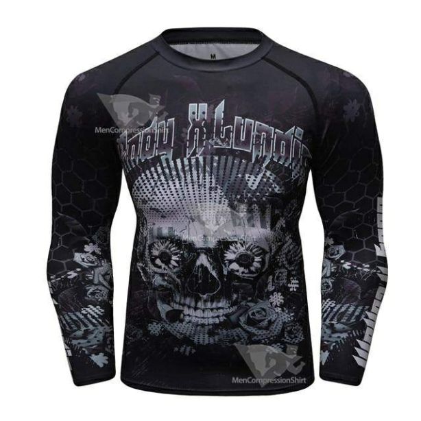 Sugar Skull Compression Elite Long Sleeves Rashguard