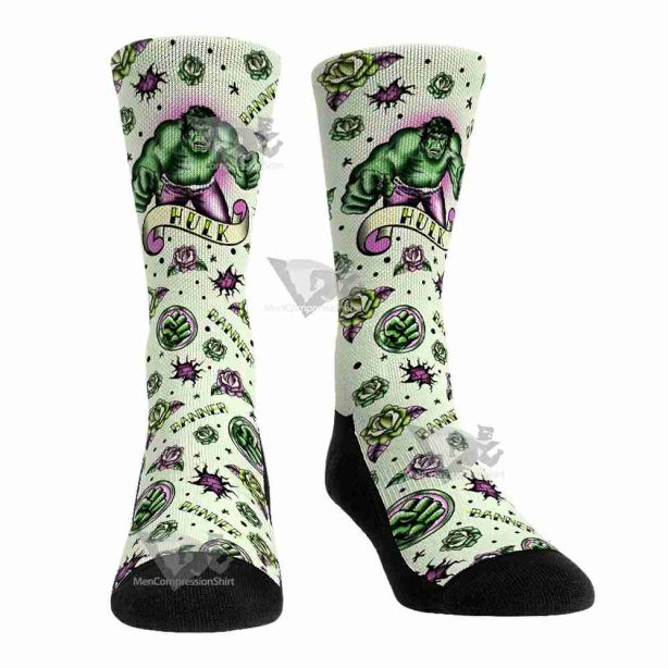 Super Hulk Tattoo Men Tight Socks