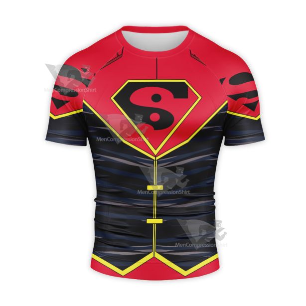 Super Man Kong Kenan New Suit Short Sleeve Compression Shirt