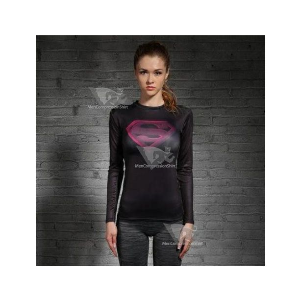 Supergirl Blackpink Compression Long Sleeve Rash Guard