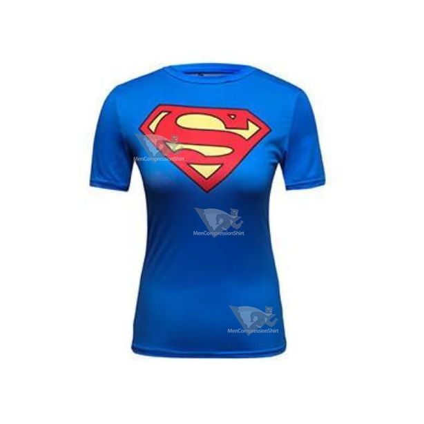 Supergirl Classic Compression Short Sleeve Rash Guard