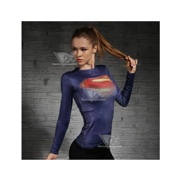 Supergirl Compression Long Sleeve Rash Guard