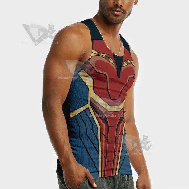 Superhero Alphatron Red Sleeveless Compression Shirt