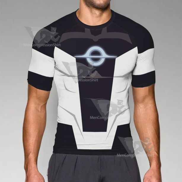 Superhero Radiant Black Short Sleeve Compression Shirt