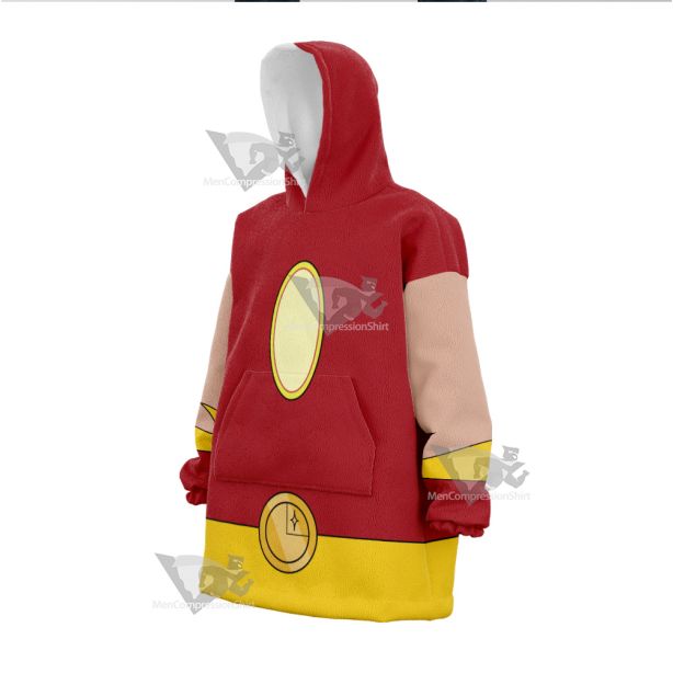 Superheroes Sun Boy Back Red Cosplay Oversized Blanket Hoodie