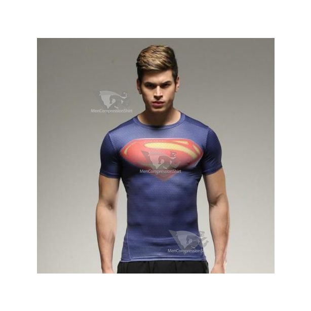 Superman At Earths End Short Sleeve Compression Rashguard