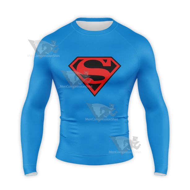 Superman Black Badge 2001 Long Sleeve Compression Shirt