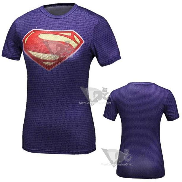 Superman Compression At Earths End Short Sleeve Rashguard