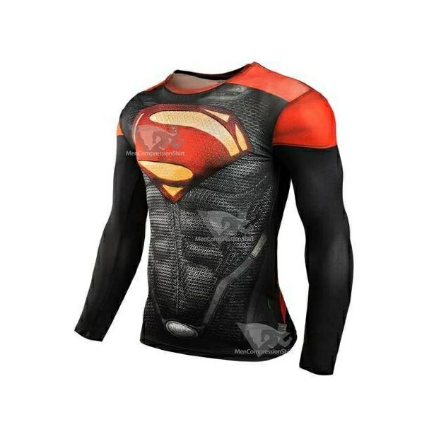 Superman Dark Compression Long Sleeve Rashguard