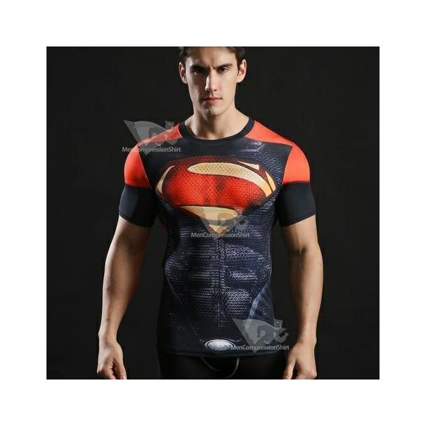 Superman Dark Compression Short Sleeve Rashguard