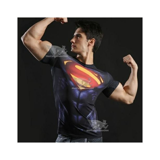 Superman Evil Short Sleeve Compression Rashguard