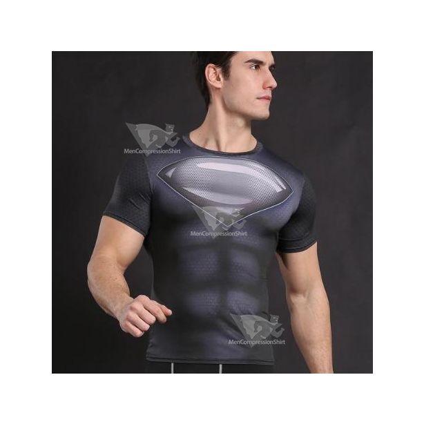 Superman Flash Point Compression Short Sleeve Rashguard