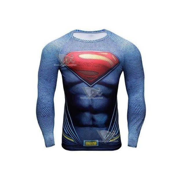 Superman Last Stand On Krypton Compression Long Sleeve Rashguard