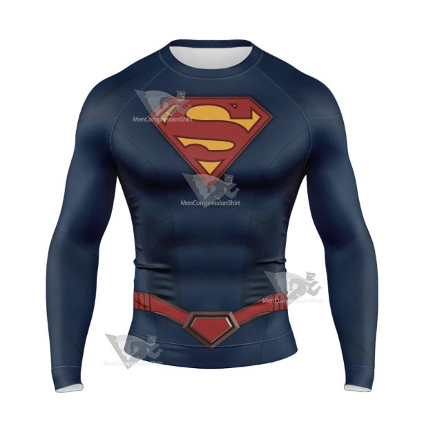 Superman Lois Clark Kent Kal El Long Sleeve Compression Shirt