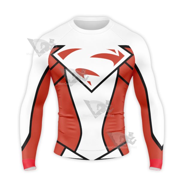 Superman Superwoman Lana Lang Battle Suit Long Sleeve Compression Shirt