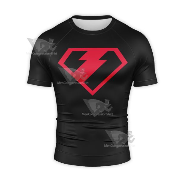 Superman Tas Brave New Metropolis Short Sleeve Compression Shirt