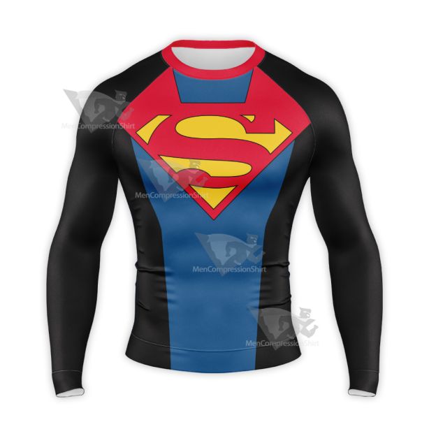 Superman The Eradicator Battle Suit Long Sleeve Compression Shirt