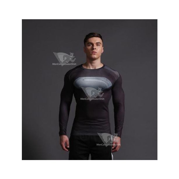 Superman World Of New Krypton Long Sleeve Compression Rashguard