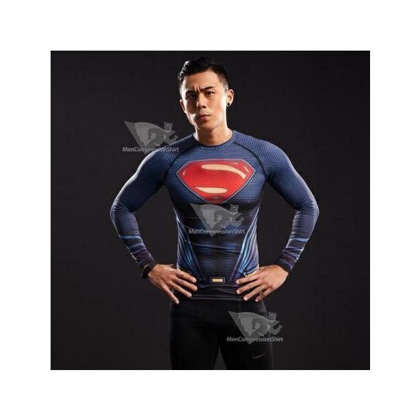 Superman Young Justice Long Sleeve Compression Rashguard