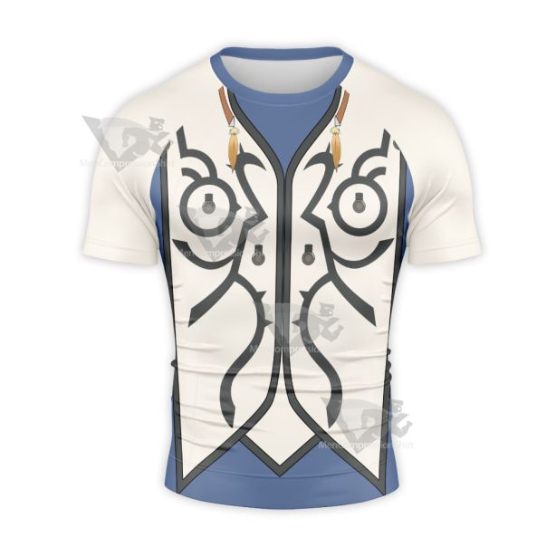 Tales Of Zestiria Sorey White Clothing Short Sleeve Compression Shirt