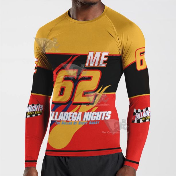 Talladega Nights I Wanna Go Fast Long Sleeve Compression Shirt