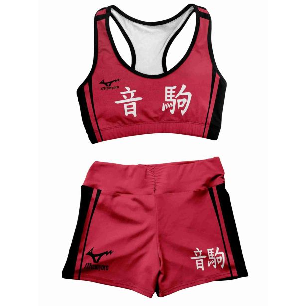 Team Nekoma Women Compression Active Wear Set