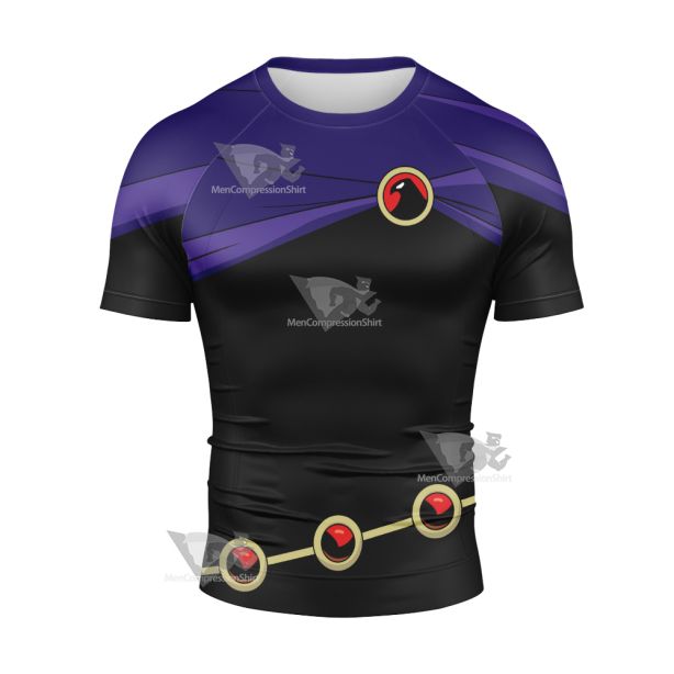 Teen Titans Raven Short Sleeve Compression Shirt