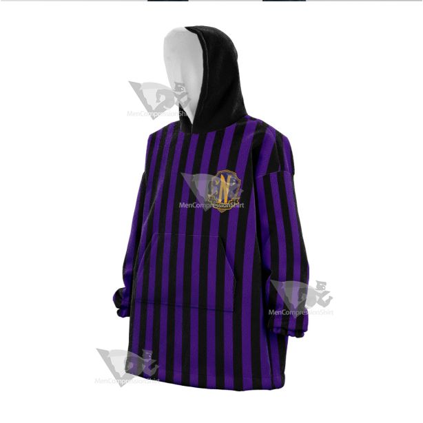 The Addams Family 2022 Wednesday Nevermore Academy Snug Blanket Hoodie