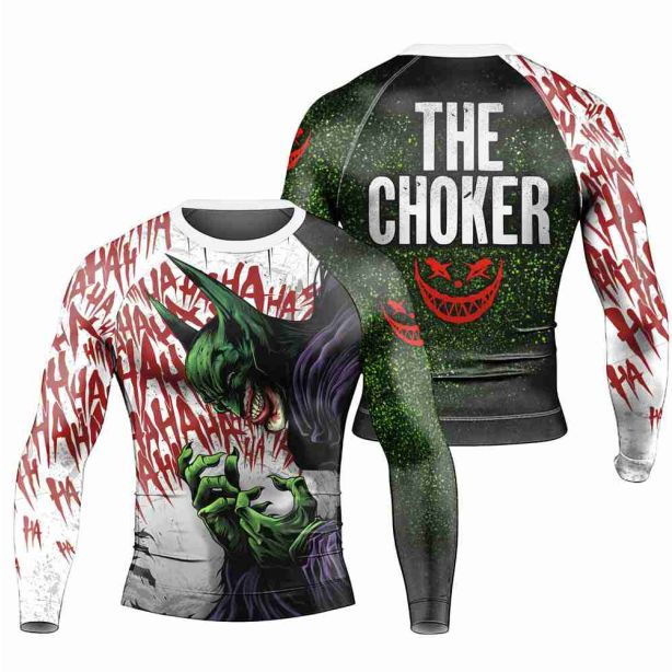 The Choker Horror Halloween Mens Long Sleeve Rash Guard