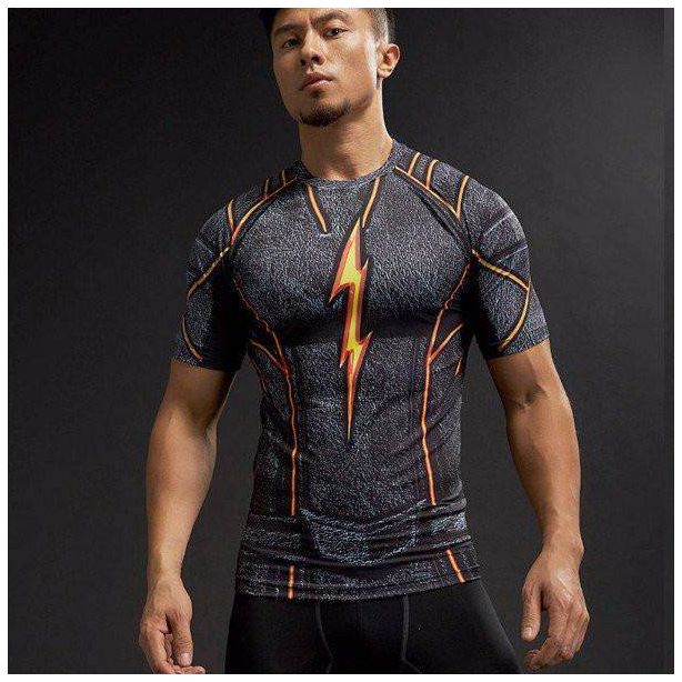 The Flash Dark Compression Short Sleeve Rashguard