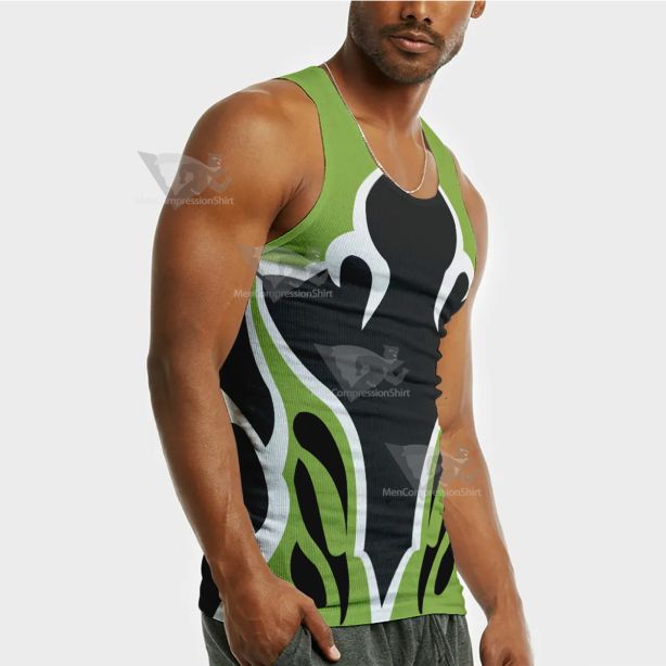 The King Of Fighters Ramon Leopard Print Sleeveless Compression Shirt