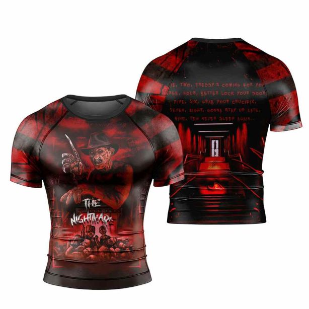 The Nightmare Of Children Mens Short Sleeve Rash Guard