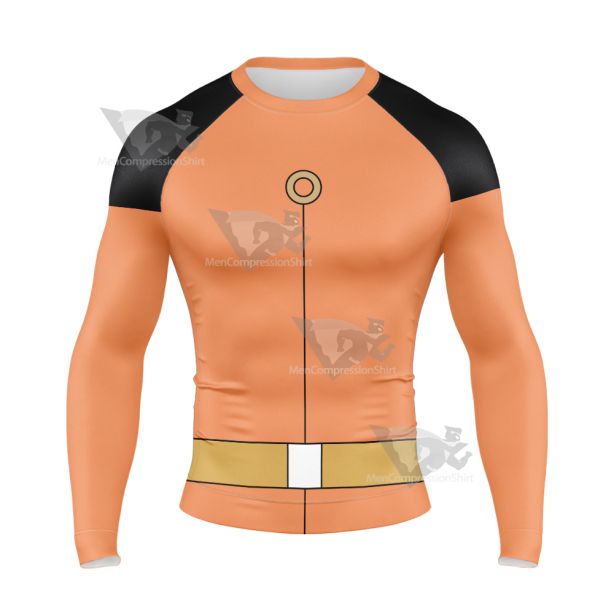 The Secret Saturdays Drew Saturday Orange Cosplay Long Sleeve Compression Shirt