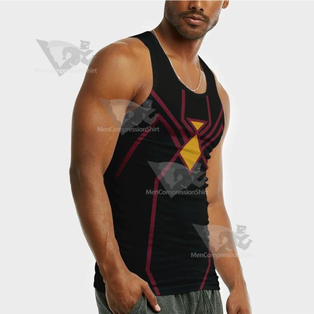 The Spider Verse Jessica Drew Black Sleeveless Compression Shirt