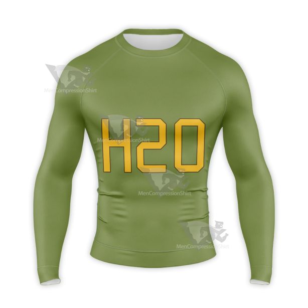 This World Cant Tear Me Down H20 Green Long Sleeve Compression Shirt