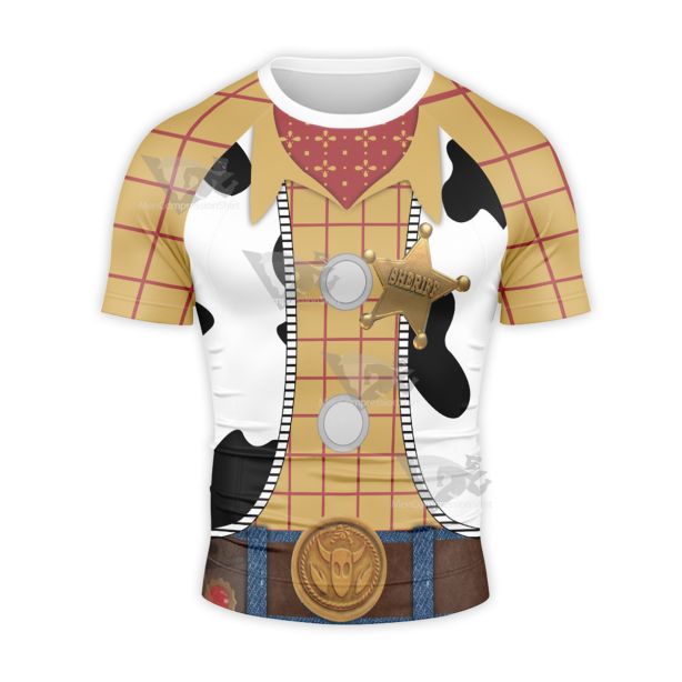 Toy Story Woody Short Sleeve Compression Shirt