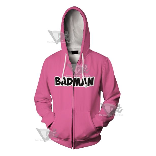 Vegeta Badman Pink Dragon Ball Z Cosplay Zip Up Hoodie