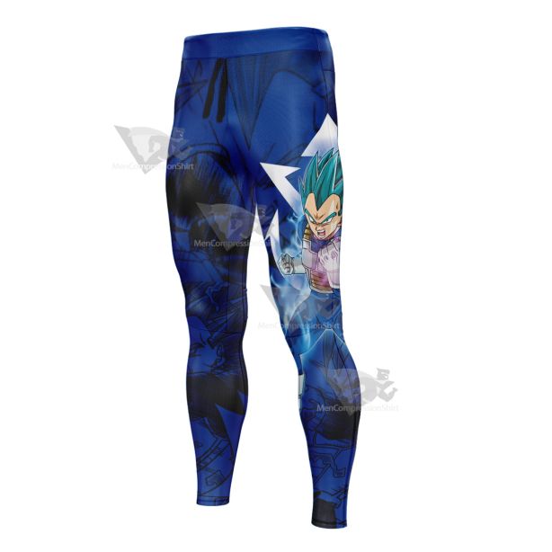 Vegeta Blue Dragon Ball Blue Lightning Men Compression Legging