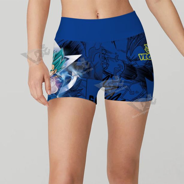 Vegeta Blue Dragon Ball Blue Lightning Women Sports Shorts